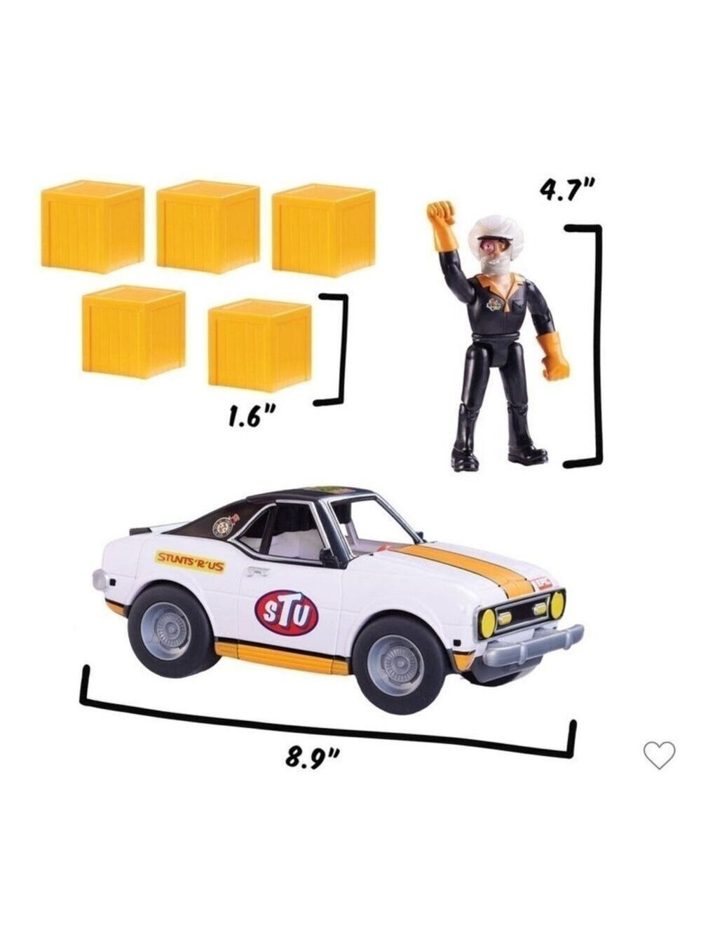 Stuntman Stu Race Ace Stunt Car Break Apart Stunt Set New Sealed Authentic - Picture 5 of 14